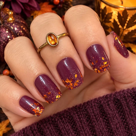 Fall Magic Exclusive Design Nail Wraps (HOLO GLITTER)