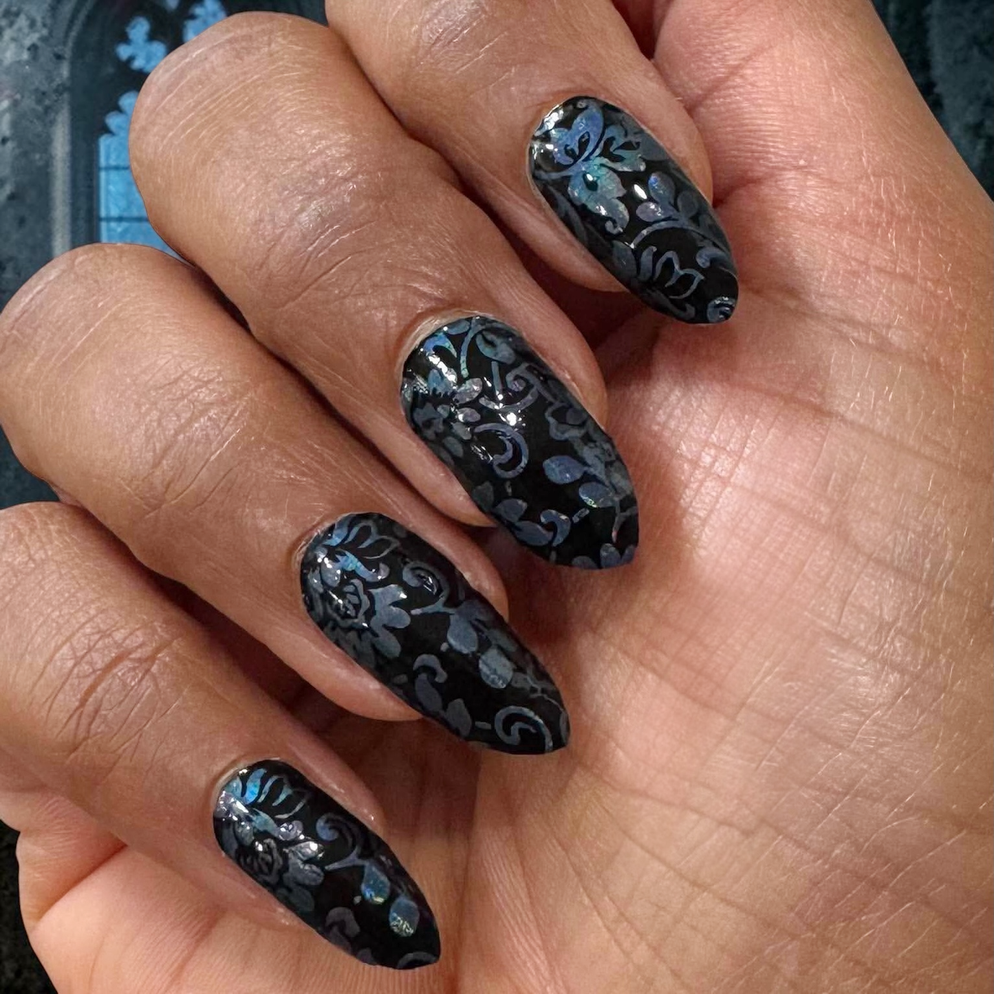 Gothic Floral Exclusive Nail Wraps (HOLO)