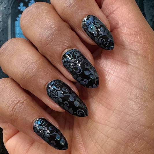 Gothic Floral Exclusive Nail Wraps (HOLO)