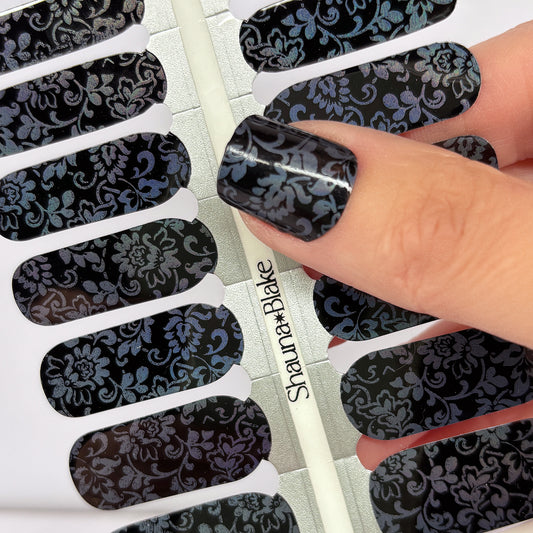 Gothic Floral Exclusive Nail Wraps (HOLO)