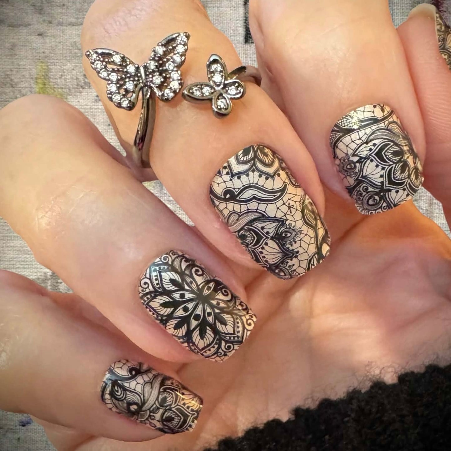 Gothic Lace Nail Wraps