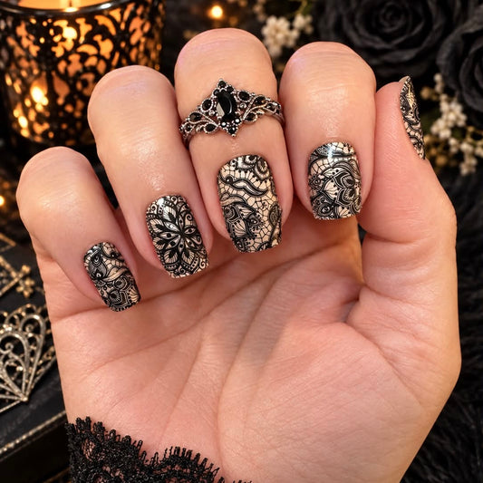 Gothic Lace Nail Wraps