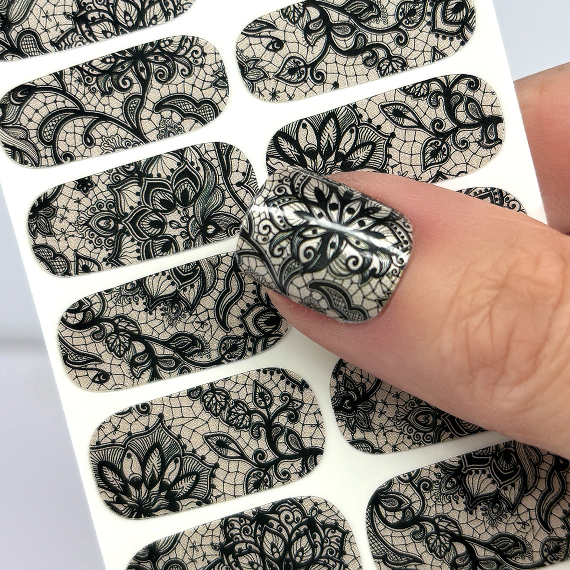 Gothic Lace Nail Wraps