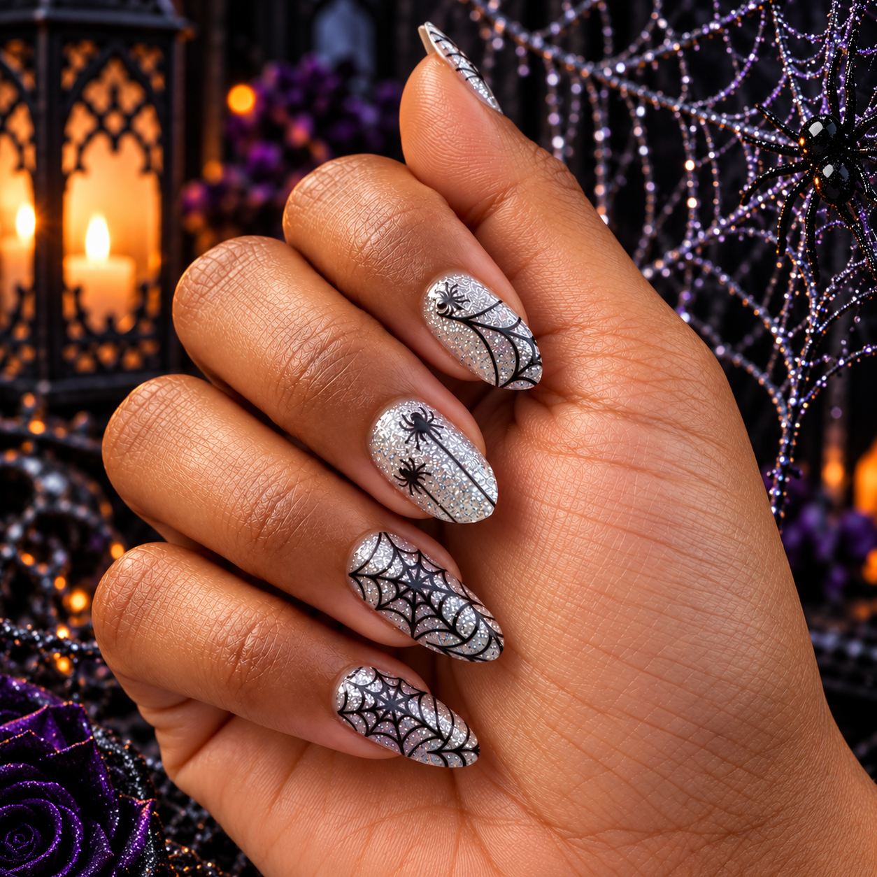 Webtastic Exclusive Glitter No Light Gel Nail Wraps (NLG)
