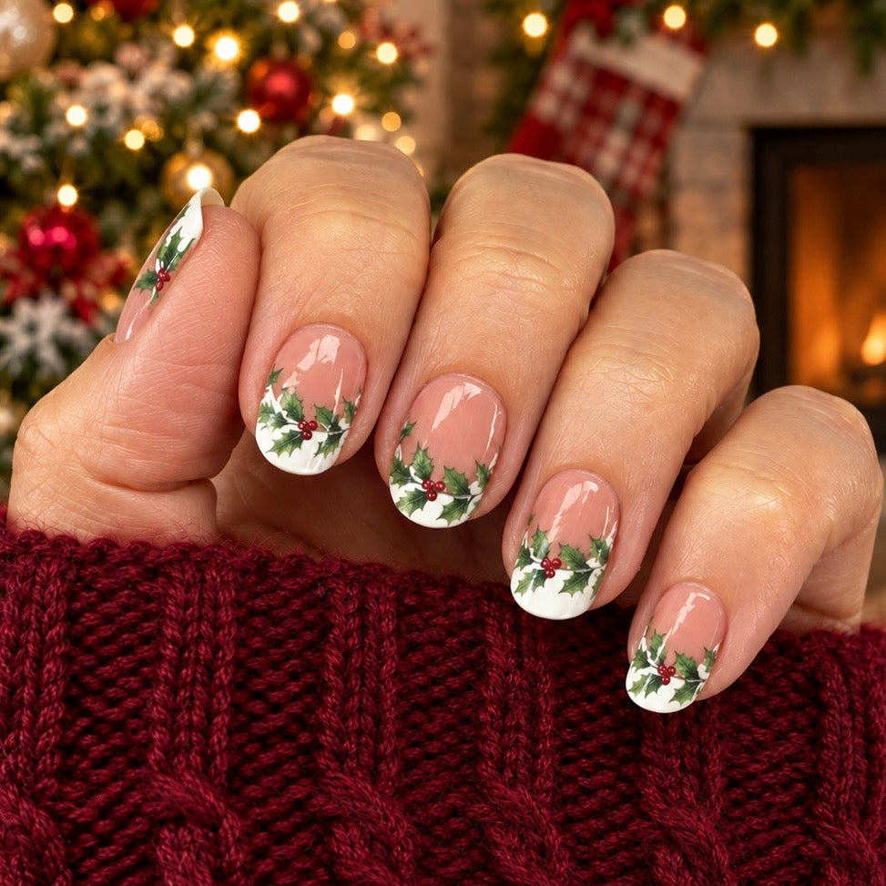 Holly Berry French Exclusive Nail Wraps