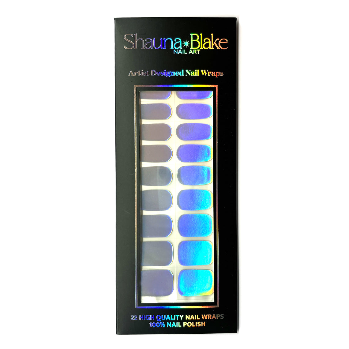 Holo Chrome No Light Gel Nail Wraps (NLG)