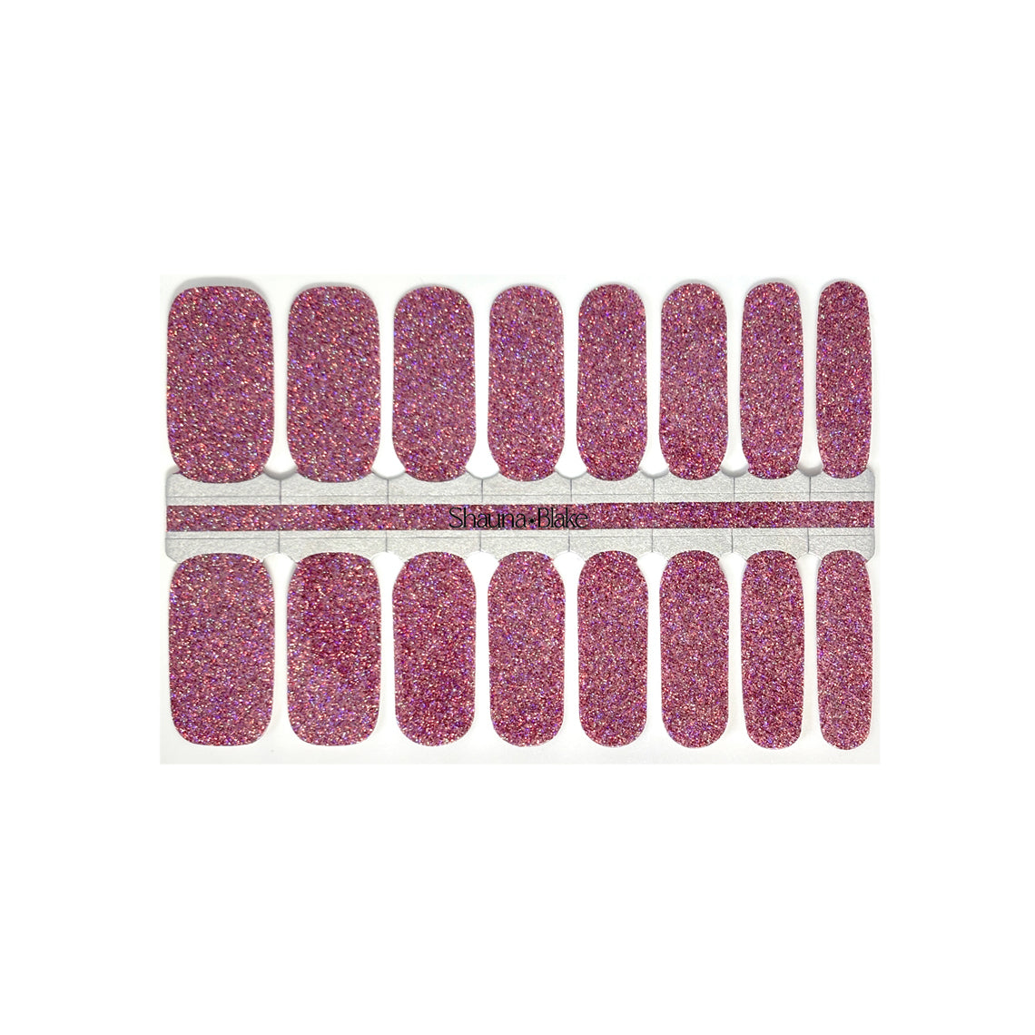 Holo Dusty Rose Glitter Nail Wraps