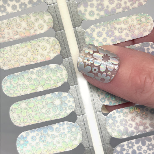 Holo Flower Overlay Nail Wraps (HOLO)