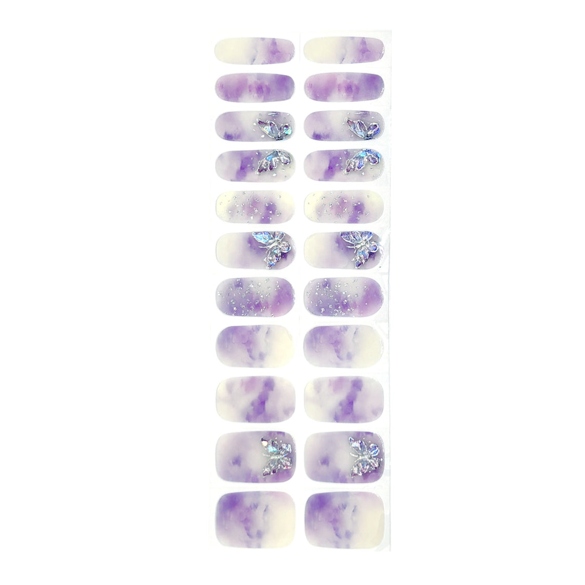 Lavender Flutter No Light Gel Nail Wraps (NLG)