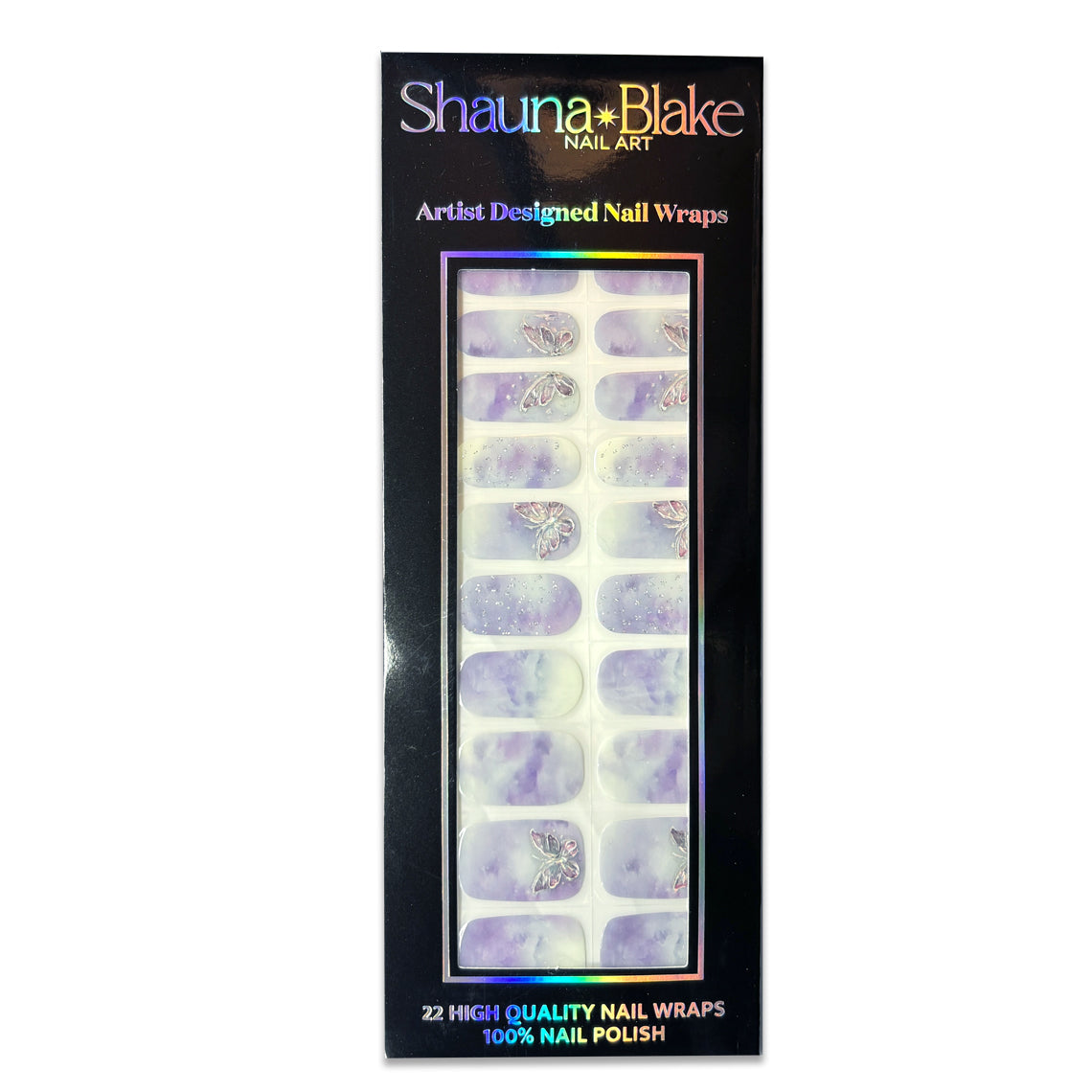 Lavender Flutter No Light Gel Nail Wraps (NLG)