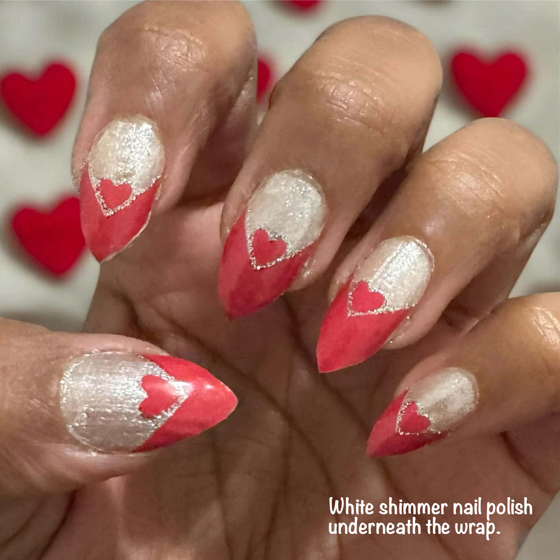 Lovestruck French Nail Wraps (Glitter)