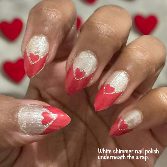 Lovestruck French Nail Wraps (Glitter)