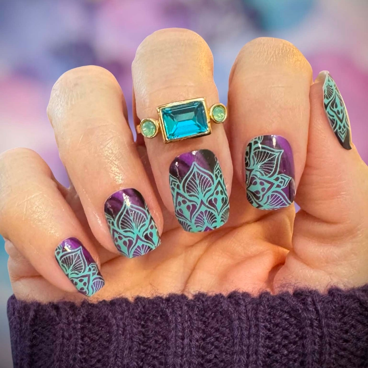 Mandala Glow Exclusive Design Nail Wraps (GLOW IN DARK)