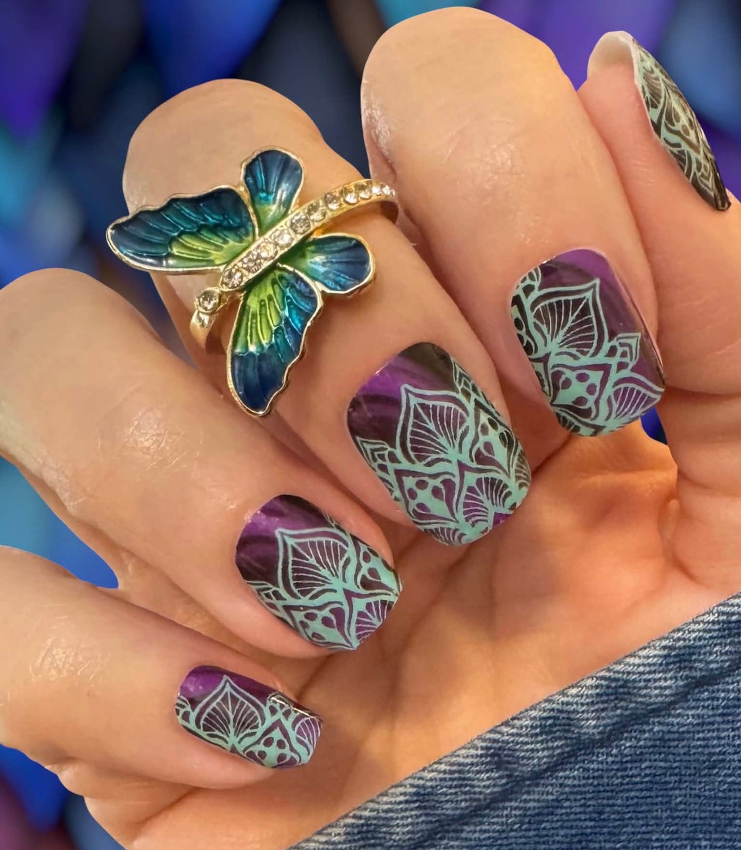 Mandala Glow Exclusive Design Nail Wraps (GLOW IN DARK)