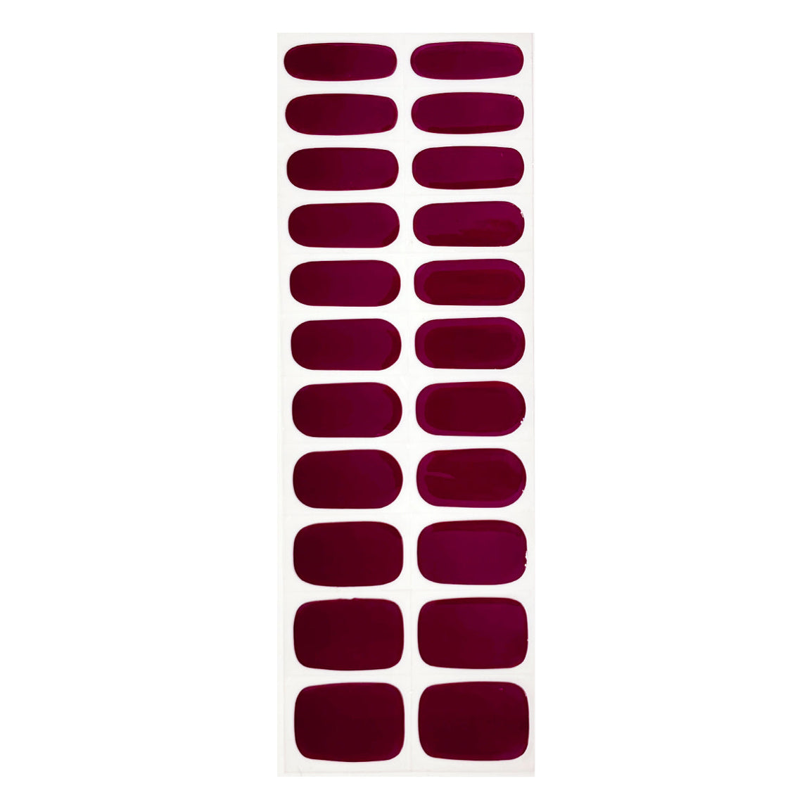 Maroon Solid No Light Gel Nail Wraps (NLG)