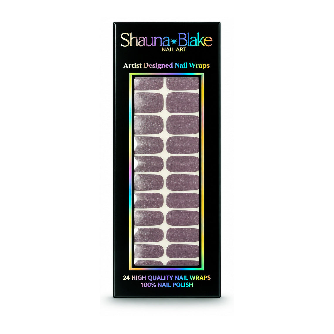 Mauve Lavender Shimmer Nail Wraps (Cat's Eye Glitter)
