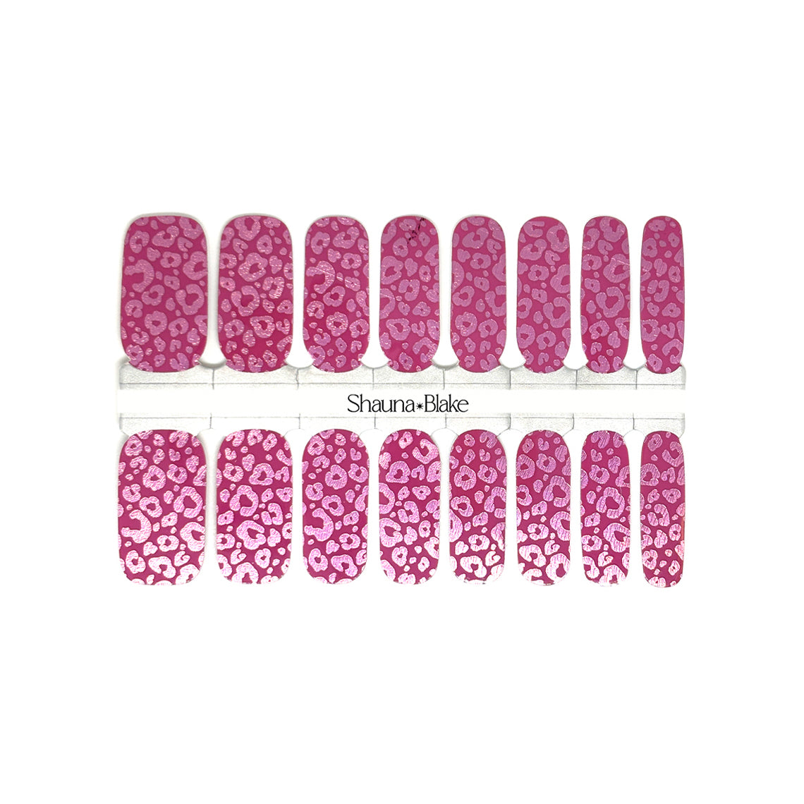 Mauve Leopard Exclusive Design Nail Wraps (FOIL)