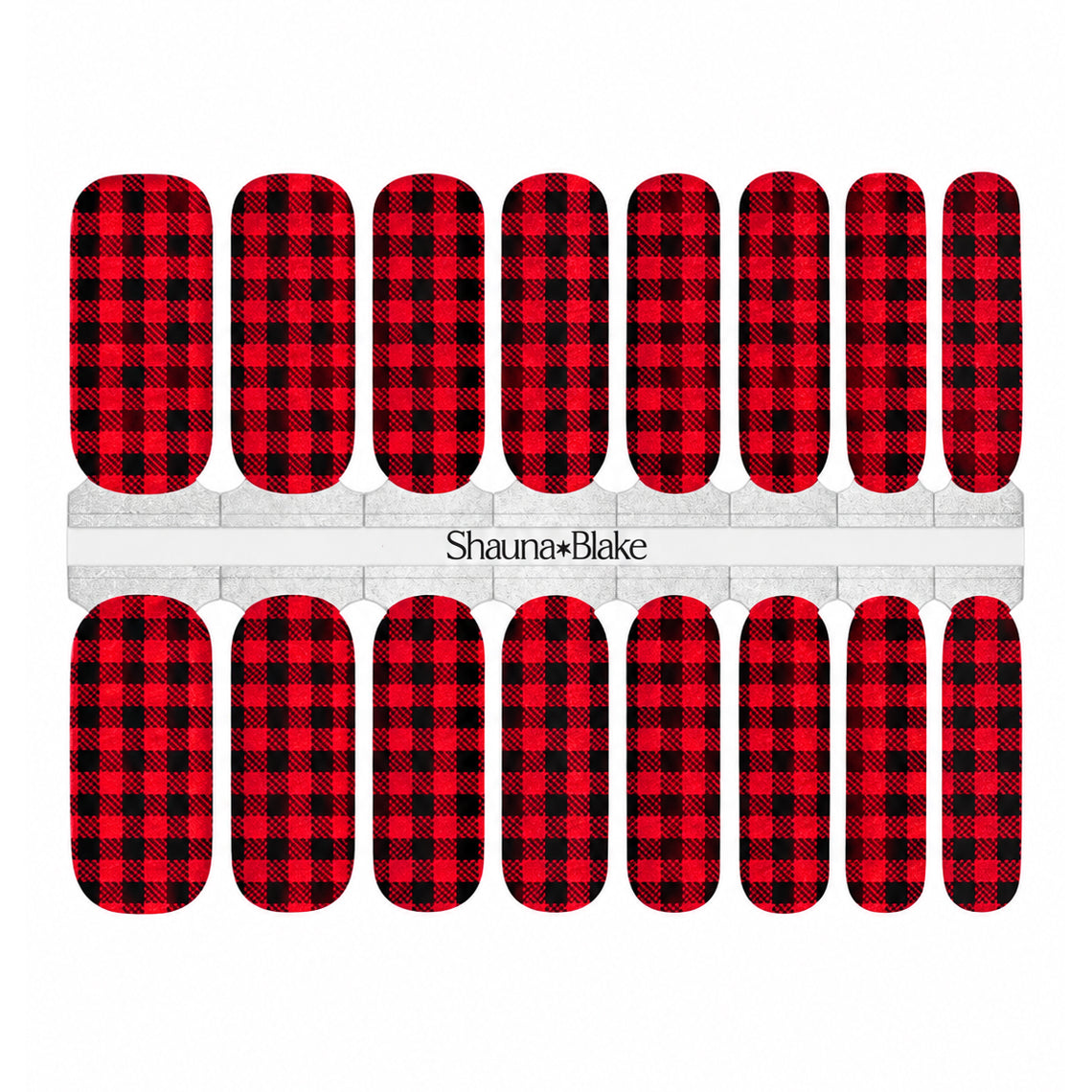 Metallic Buffalo Plaid Exclusive Design Nail Wraps (FOIL)