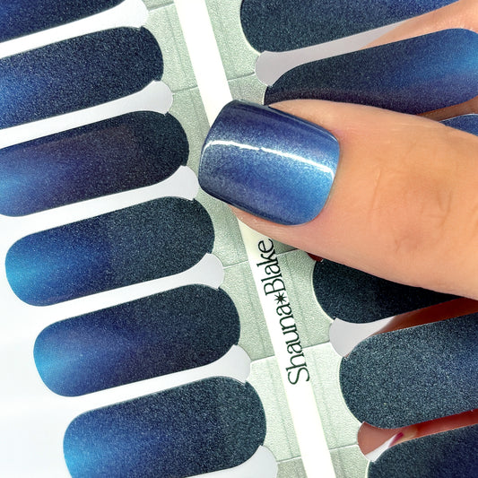 Midnight Azure Exclusive Design Nail Wraps (PEARL)