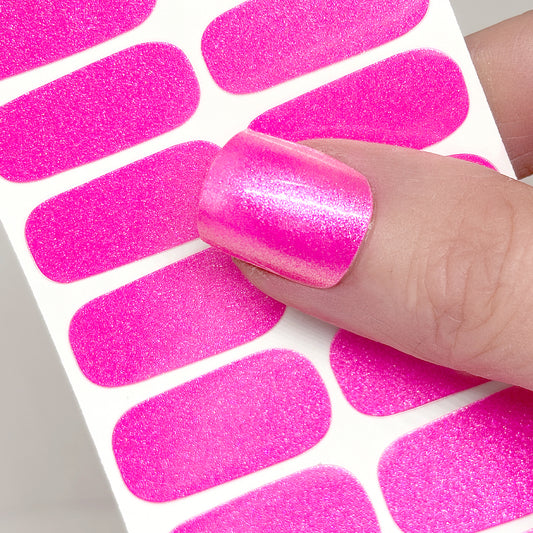Mystic Neon Pink Exclusive Nail Wraps (Color Shift Neon Pink/Pink)