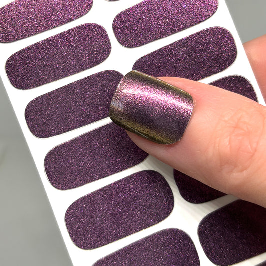 Mystic Orchid Exclusive Nail Wraps (Color Shift Black/Mauve/Purple)