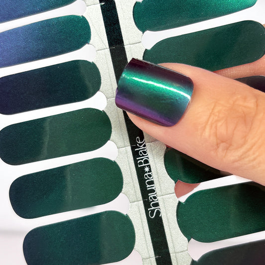 Mystic Teal Nail Wraps (Color Shift)