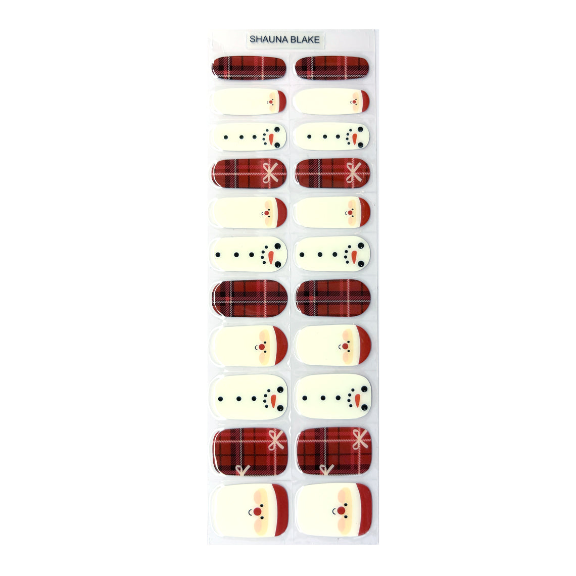 North Pole Plaid No Light Gel Nail Wraps (NLG)