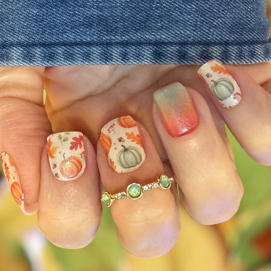Pearlescent Pumpkins Exclusive Design Nail Wraps (PEARL)
