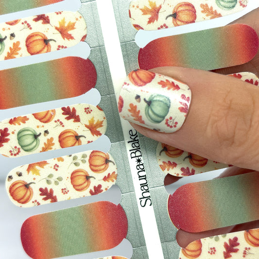Pearlescent Pumpkins Exclusive Design Nail Wraps (PEARL)