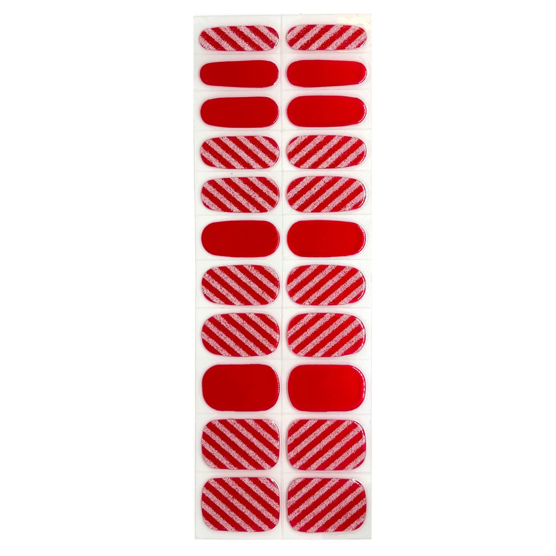 Peppermint Glam No Light Gel Nail Wraps (NLG)