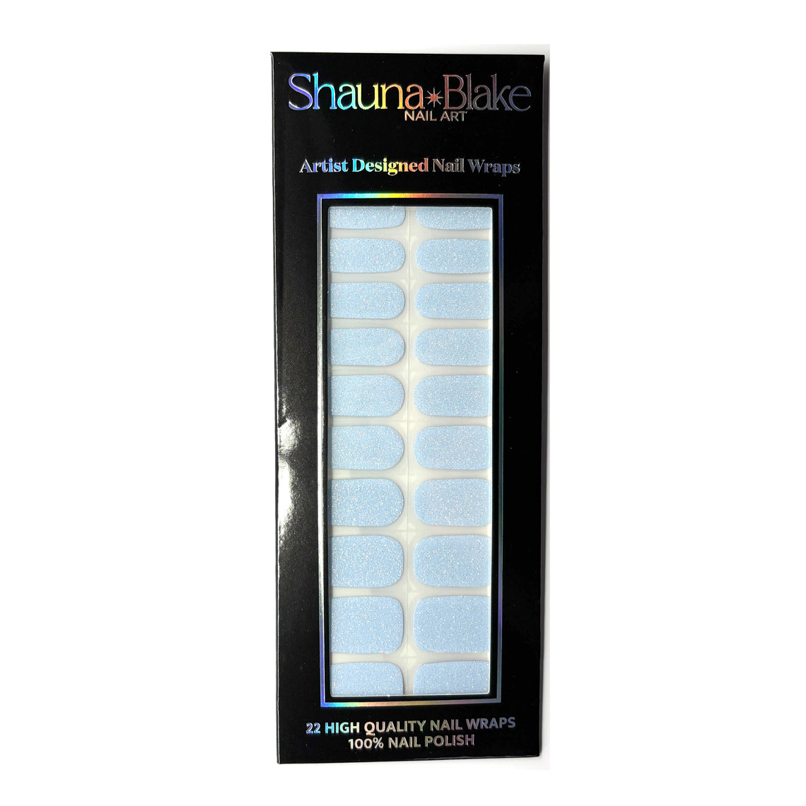 Periwinkle Crystal No Light Gel Nail Wraps (NLG)