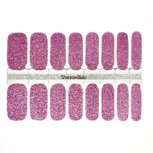 Pink Glitter Nail Wraps