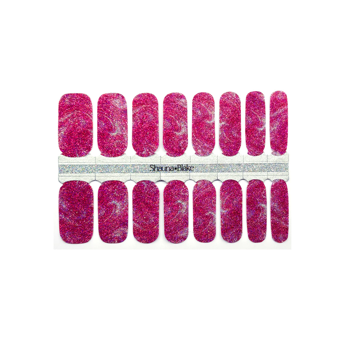 Pink Swirl Glitter Nail Wraps SBNA (GLITTER)