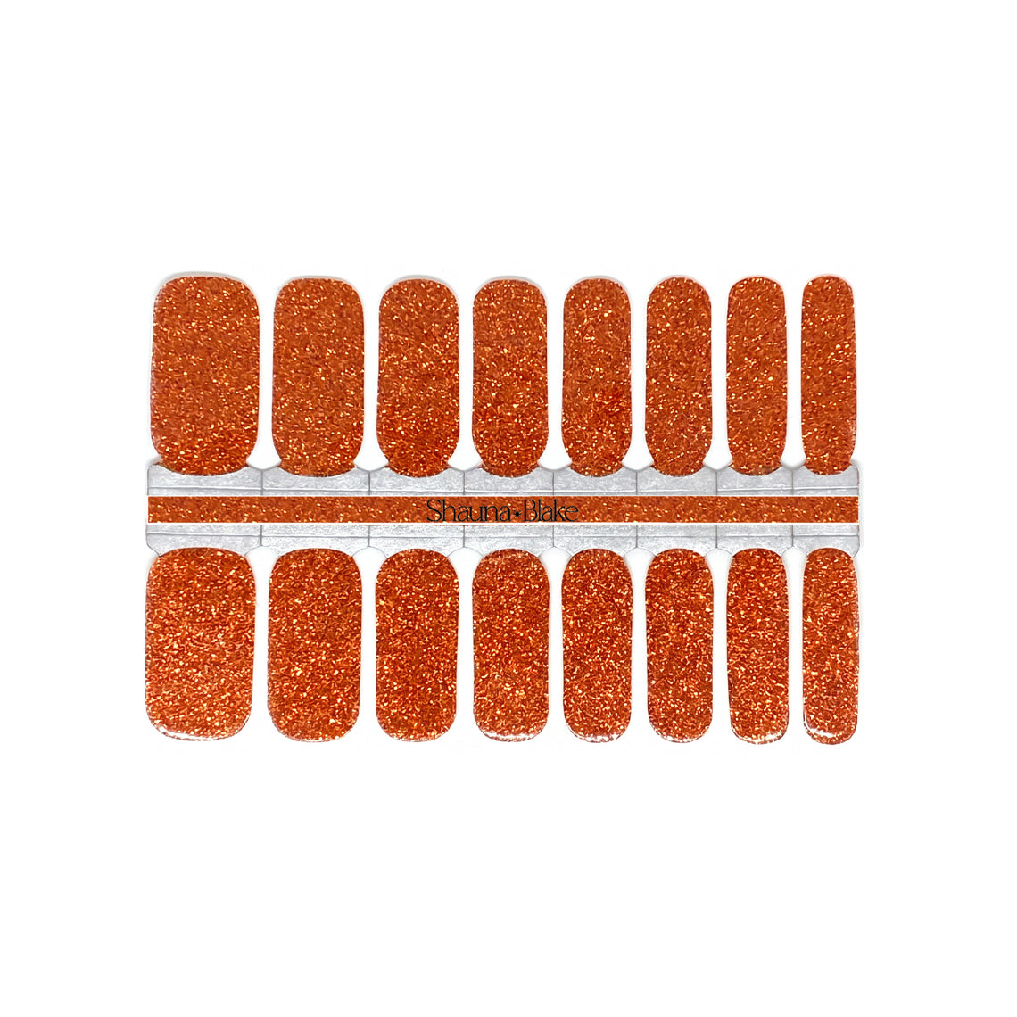 Pumpkin Glitter Nail Wraps