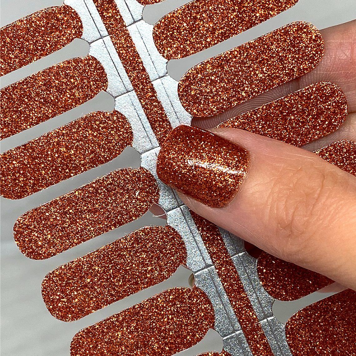 Pumpkin Glitter Nail Wraps
