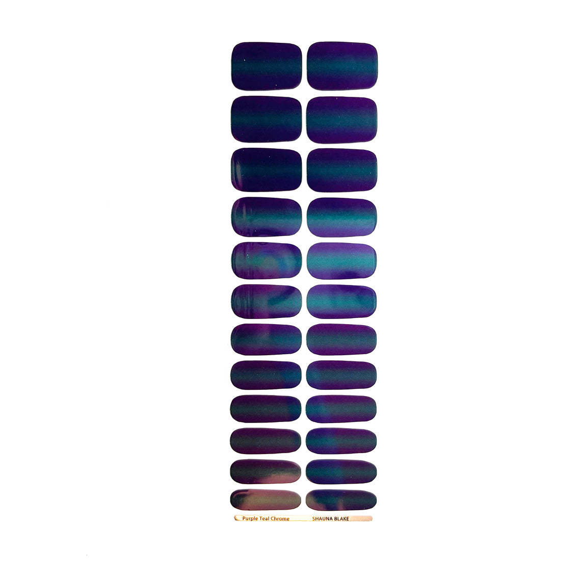 Purple Teal Chrome Exclusive Nail Wraps (METALLIC/CHROME/WIDE)