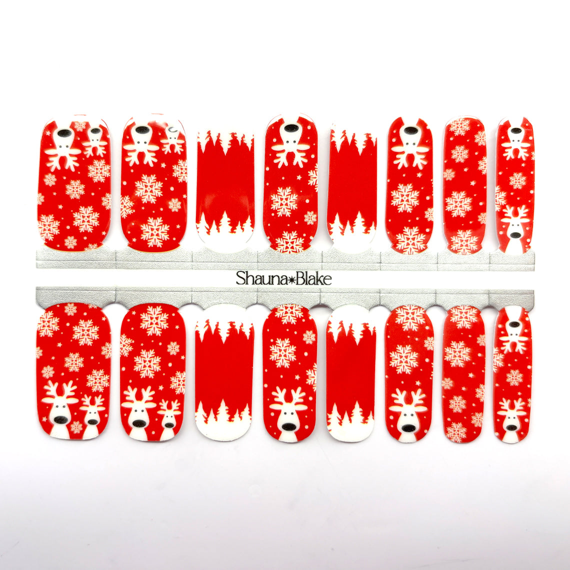 Reindeer Snowfall Exclusive Design Nail Wraps