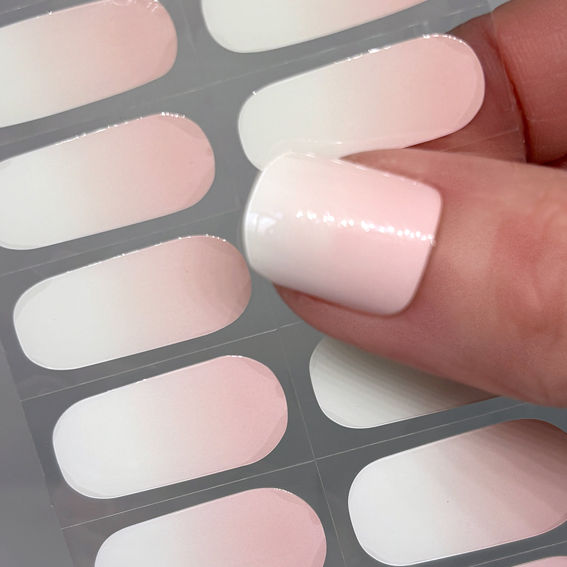 Rosé Ombre No Light Gel Nail Wraps (NLG)