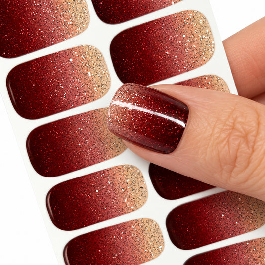 Rosewood Glitter Exclusive Nail Wraps (GLITTER)