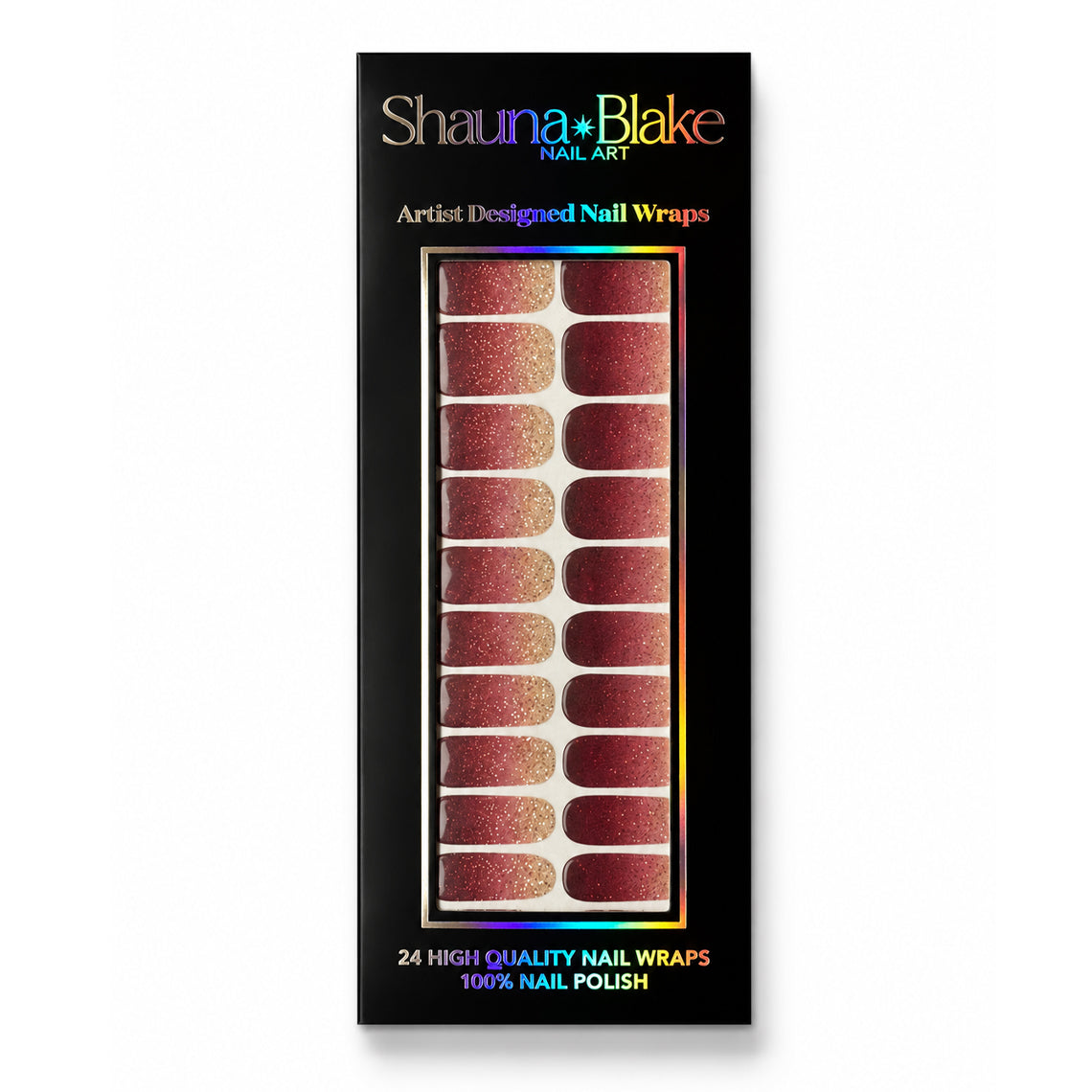 Rosewood Glitter Exclusive Nail Wraps (GLITTER)