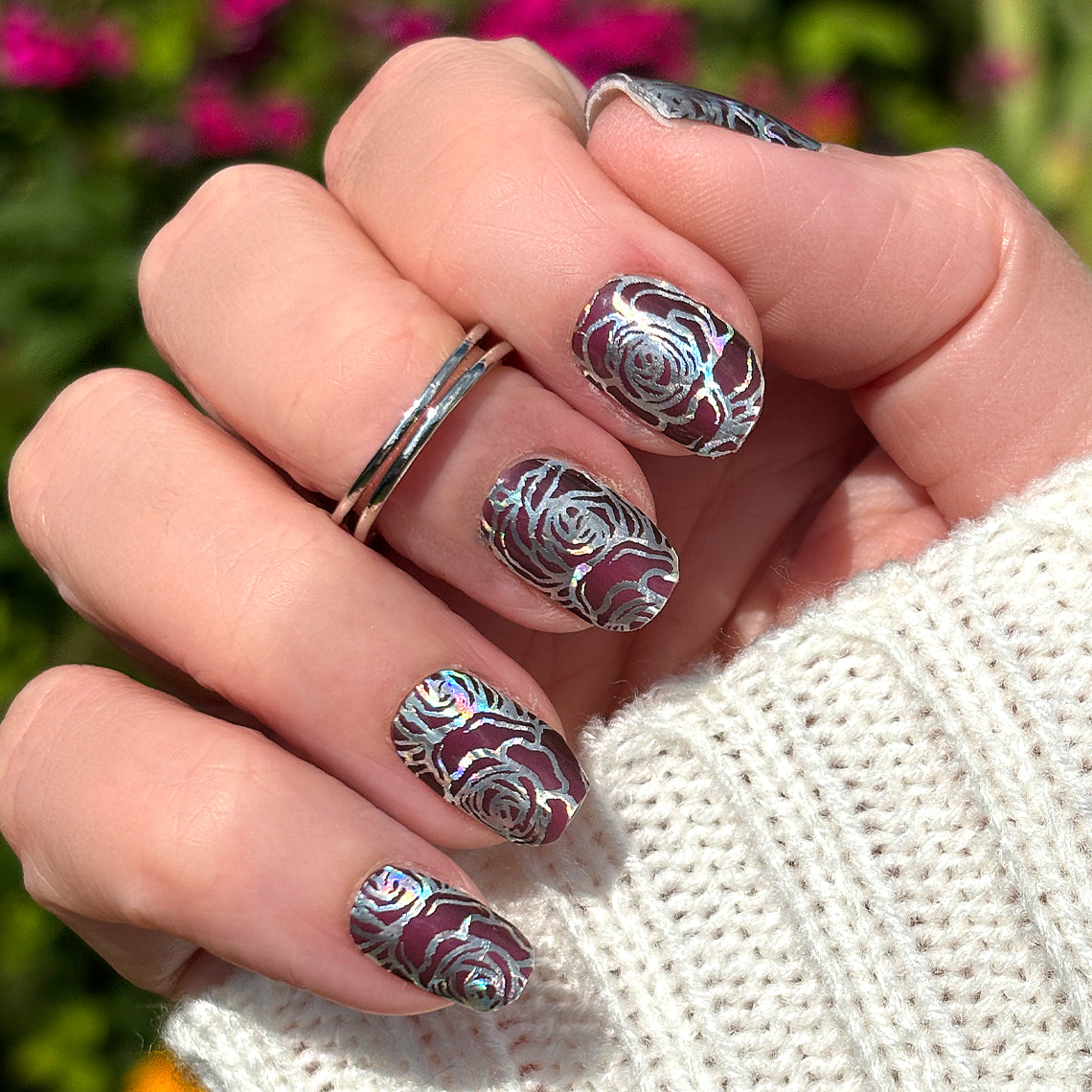 Royal Rose Exclusive No Light Gel Nail Wraps (NLG) (HOLO)