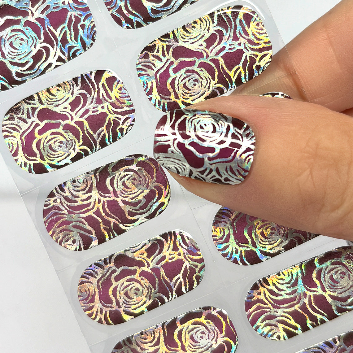 Royal Rose Exclusive No Light Gel Nail Wraps (NLG) (HOLO)