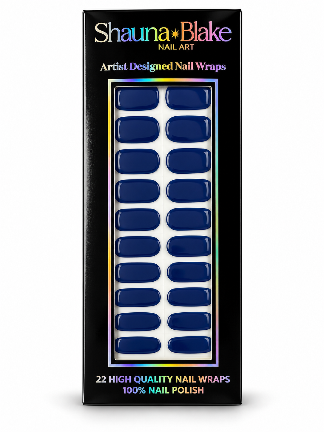 Sapphire Solid No Light Gel Nail Wraps (NLG)