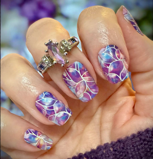 Stellar Stained Glass Exclusive Design Nail Wraps (HOLO FOIL)