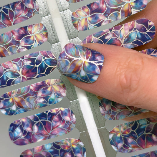 Stellar Stained Glass Exclusive Design Nail Wraps (HOLO FOIL)