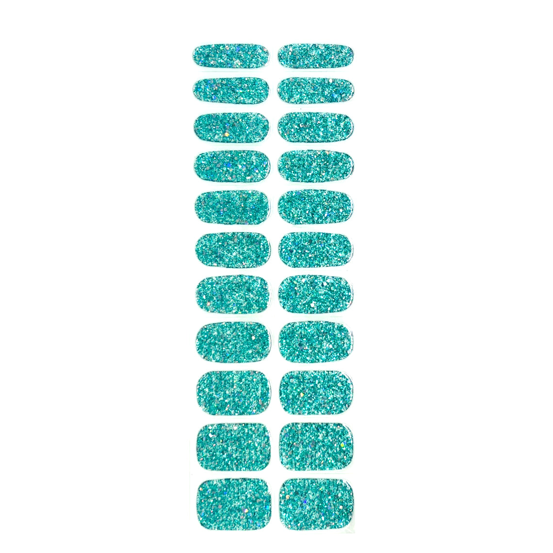 Turquoise Glam No Light Gel Nail Wraps (NLG)