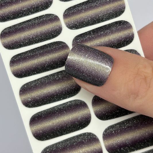 Twilight Shimmer Nail Wraps (Cat's Eye Glitter)