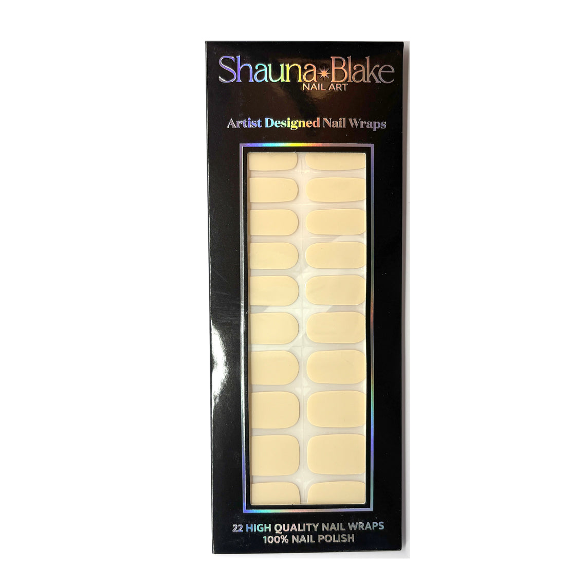 Vanilla Solid No Light Gel Nail Wraps (NLG)