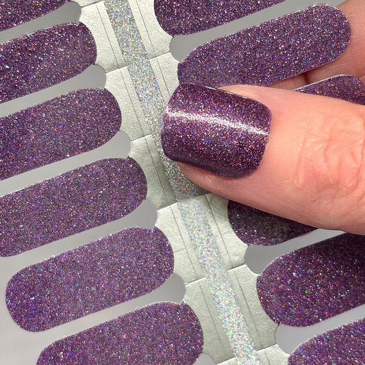 Vintage Violet Glitter Exclusive Color Nail Wraps
