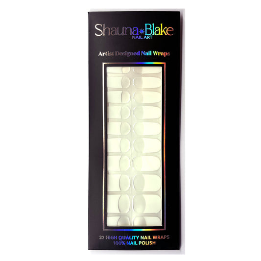 White French Tips No Light Gel Nail Wraps (NLG)
